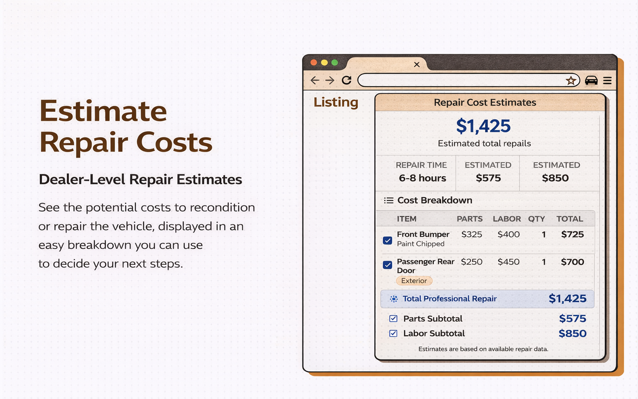 Estimate Repair Costs